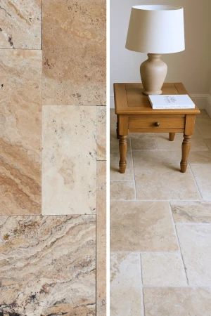 Trawertyn Philadelphia Mix Szczotkowany Bębnowany 1,2 cm | Komplet Rzymski 0,74 m2