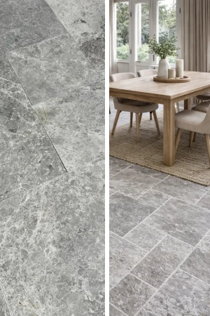 Płytki marmurowe Tundra Grey Bębnowane | Komplet Rzymski 0,74 m2