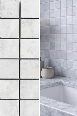 Kamień dekoracyjny Marmur Royal White Mozaika | 30,5x30,5x1 cm