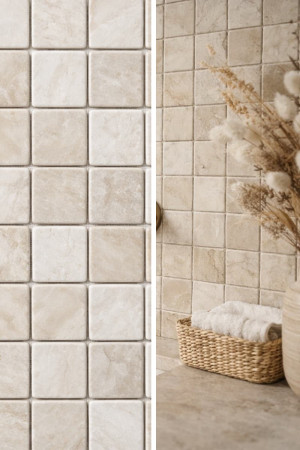 Kamień dekoracyjny Marmur Queen Beige Mozaika | 30,5x30,5x1 cm
