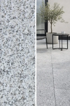 Płytka granitowa szara płomieniowana G603 new | 60x60x1,5 cm