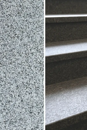 Stopnica granitowa szara płomieniowana Dark Grey New G654 | 180x33x2 cm