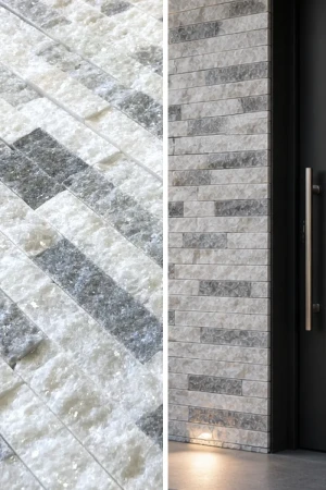 Kamień Elewacyjny Dekoracyjny Marmur Stackstone Biało-Szary Naturalny | 10x36x0,8-1,3 cm