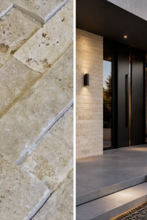 Kamień Elewacyjny Dekoracyjny Trawertyn Stackstone Classic Łupany | 15,2x61x1-1,5 cm