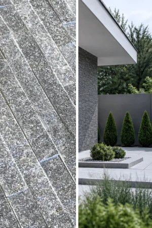Kamień Elewacyjny Dekoracyjny Marmur Stackstone Czarny Naturalny | 10x36x0,8-1,3 cm