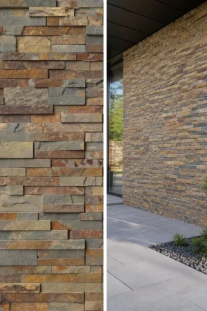 Kamień Elewacyjny Dekoracyjny Łupek Stackstone Multicolor Naturalny | 10x36x0,8-1,3 cm