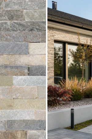 Kamień Elewacyjny Dekoracyjny Łupek Stackstone Beżowy Naturalny | 10x36x0,8-1,3 cm