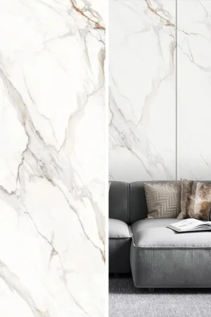Płyta Węglowa SPC Gold Vein Błyszcząca | 280x112 cm