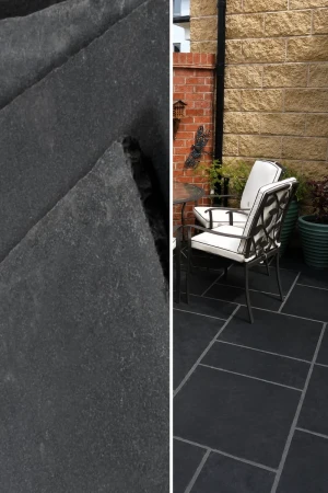 Kamień Kadappa Black Limestone Bębnowany 3 cm | Komplet Rzymski 0,74 m2