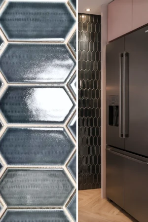 Mozaika ceramiczna Czarna Hexagon Polerowana | 25,3x29,3x0,75 cm