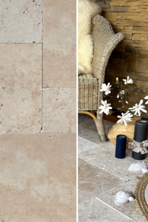Komplet Rzymski Trawertynowy Classic Modern Tumbled | Komplet = 0,742 m2 | gr. 3 cm