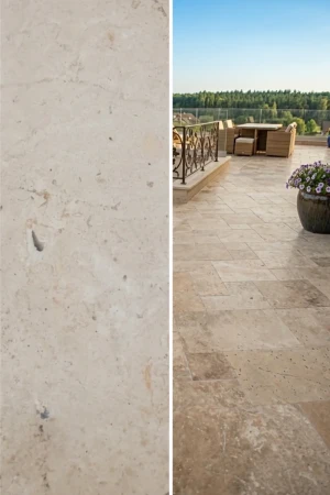 Trawertyn Ivory Classic Mix Bębnowany 3 cm | Komplet Rzymski 0,74 m2
