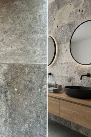 Płytka Trawertynowa Ash Modern Tumbled | 61x40,6x1,2 cm