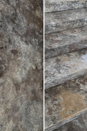 Opornik Trawertynowy Silver Ash Delikatnie Szlifowany Bębnowany | 100x20x6 cm