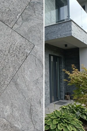 Kamień elewacyjny-dekoracyjny kwarcytowy Silver Shine | 7x50 cm