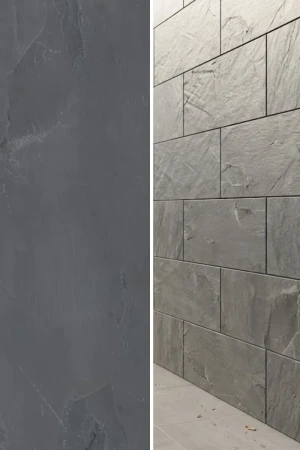Płytka Łupek Black Slate Szczotkowany | 60x30x1 cm