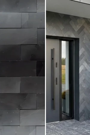 Płytka Łupek Black Slate Naturalny | 60x15x0,9-1,2 cm