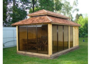 Altana Fiesta6, 3.0x5.0m dach z nadstawką aluminiowe drzwi przesuwne
