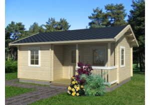 Domek letniskowy Sandra3, 6.20x4.70m 70mm