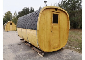 Sauna KWADRATOWA BECZKA 2,5x2,4m