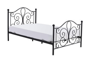Łóżko metalowe PARMA 120x200 w stylu loftowym czarne