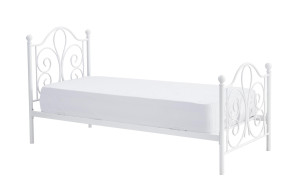 Łóżko metalowe PARMA 90x200 w stylu loftowym białe