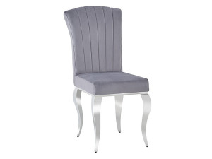 Nowoczesne Krzesło Prince Velvet Chrom/szary Tap. 195