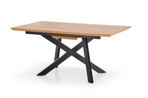 Industrialny stół rozkładany Serpentine 160-200cm dąb złoty/czarny