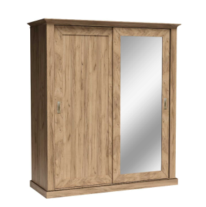 Szafa z lustrem Antica A183 183cm Jarstol Dąb craft złoty