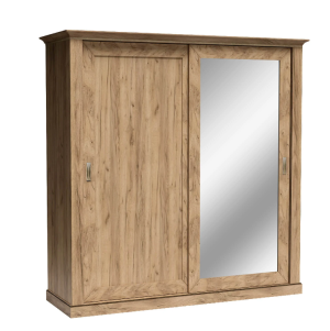 Szafa z lustrem Antica A211 211cm Jarstol Dąb craft złoty
