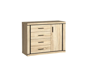Komoda Dallas 117cm D3 dąb sonoma/dąb truflowy