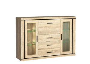 Komoda Dallas 157cm D7 dąb sonoma/dąb truflowy