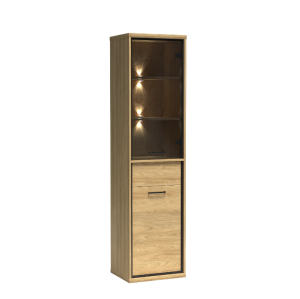 Witryna 49cm Mediolan M4 hikora/czarny