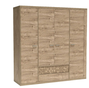 Szafa do sypialni 195,5 cm Natural N3 dąb ribbeck