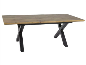 Rozkładany Stół Xaviero Ii Dąb Artisan/czarny 160(240)x90