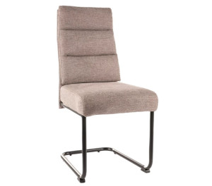 Eleganckie Krzesło Tapicerowane Berry Brego Czarny Stelaż/beż 34