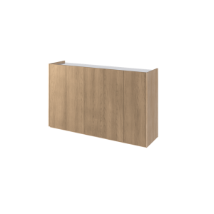 EASY EA-01 - komoda 5d z oświetleniem - dąb scandi/biały połysk