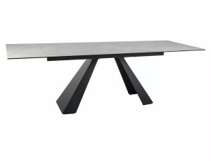 Stół Salvadore Ceramic Krem Diamond Cream / Czarny Mat (160-240)x90