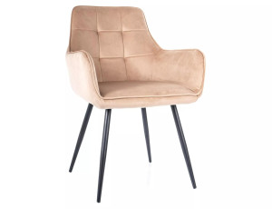Krzesło Lemon Velvet Czarny Stelaż/beż Bluvel 28