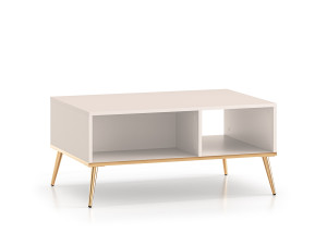 Stolik kawowy Selgin 60x90 kaszmir/złote nóżki ML Meble