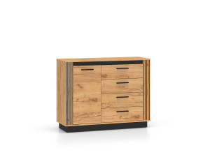 Komoda Urso 07 Dąb Craft Złoty/Czarny ML Meble