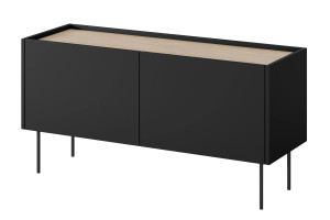Szafka RTV Desin 120cm Meble Bogart czarny mat/dąb nagano