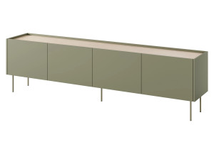 Szafka RTV Desin 220cm z 2 szufladami Meble Bogart oliwka/dąb nagano