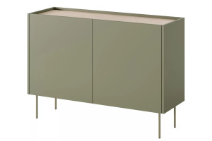 Komoda Desin 120cm z 2 szufladami Meble Bogart oliwka/dąb nagano