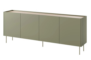 Komoda Desin 220cm z 2 szufladami Meble Bogart oliwka/dąb nagano