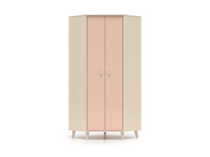 Szafa Narożna Mevel 01 Millenial Pink/Szary Pallad ML Meble