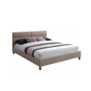 łóżko Sierra Velvet 160x200 Kolor Beż/dąb Tapicerka Bluvel 28