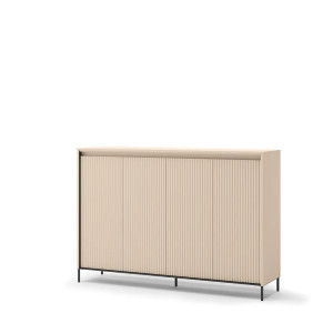 Komoda Trend TG-04 Lenart Meble beż piaskowy/czarny