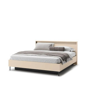 Łóżko 160x200 Trend TS-03 Lenart Meble beż piaskowy/czarny