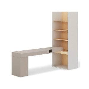 Zestaw mebli SET-WOS9LVB Woow Clay Grey/Dąb vicenza/Szampański Lenart